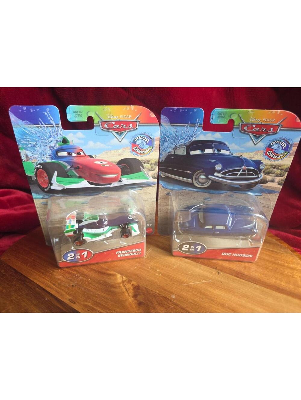 Disney Pixar Cars Color Changers Lot Doc Hudson FRANCESCO BERNOULLI Blue/Red New